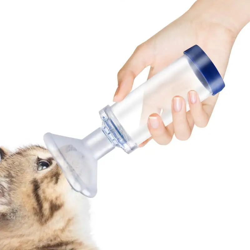 Aerosol Inhaler Spacer Chamber Manual Cats Dogs Nebulizer Nebulizer Mask for Dog Cat Animals And Human Adult Child