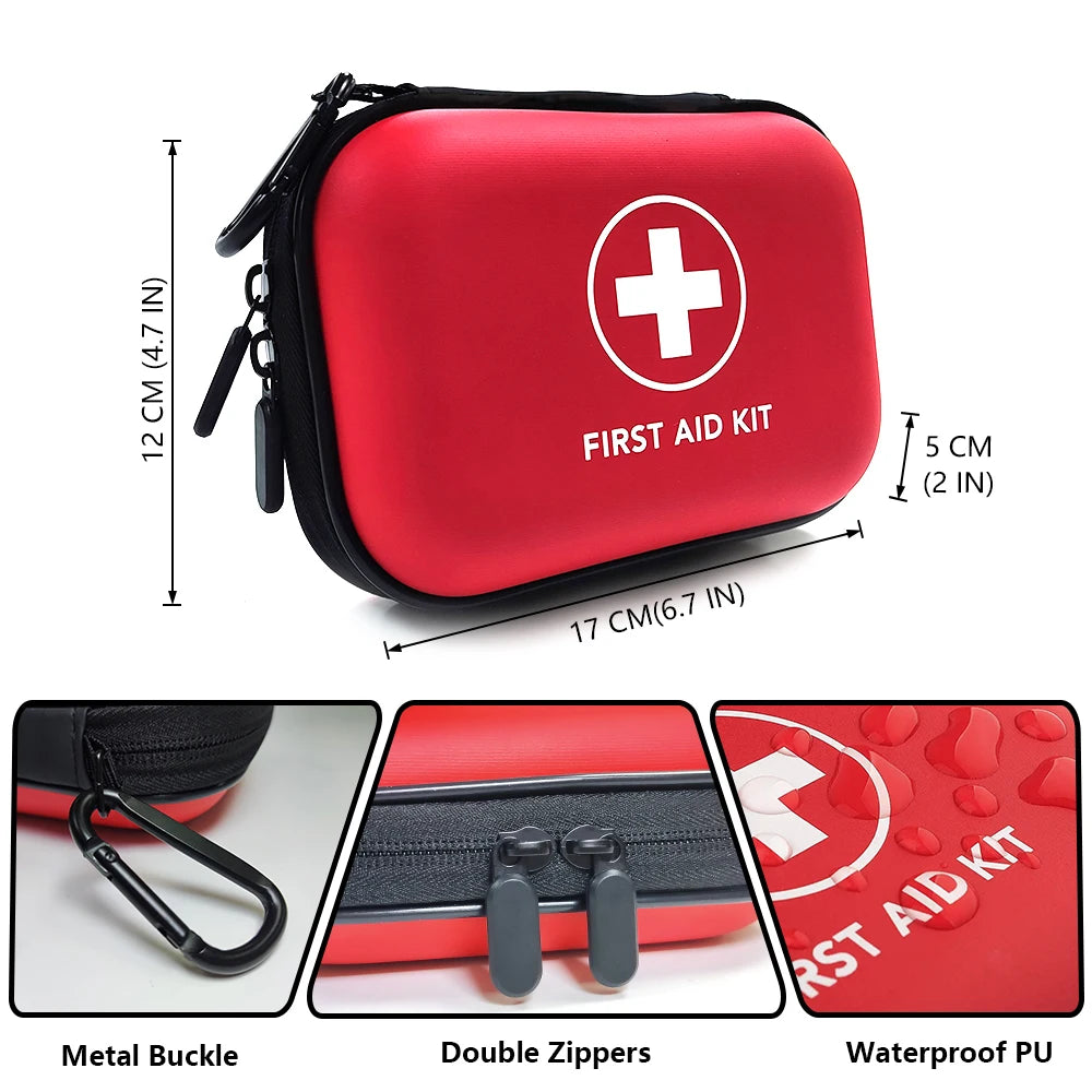 Empty Medical First Aid Storage Bag Small PU EVA Bag Case for Household Outdoor Travel Camping Equipment Medicine Survival